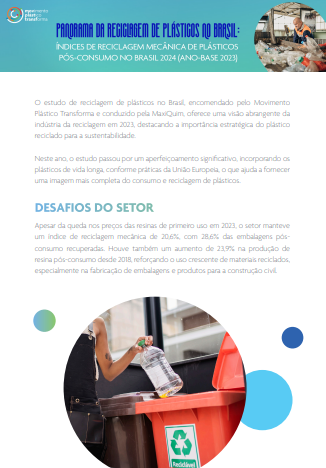 Reciclagem do plástico no Brasil 2023